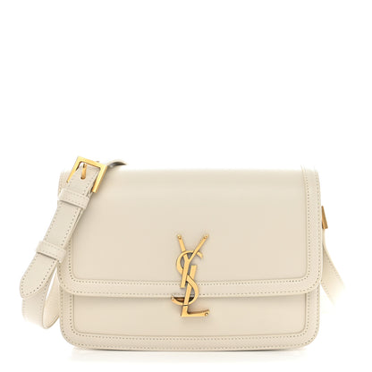 Saint Laurent Box Calfskin Monogram Medium Solferino Satchel Crema Soft 1 of 9