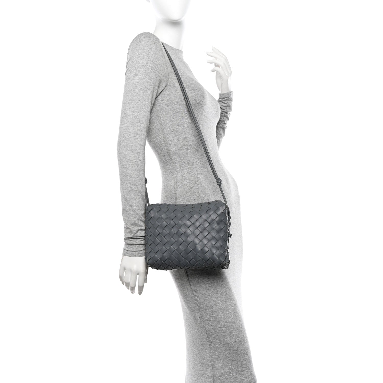 Bottega Veneta Nappa Intrecciato Small Loop Camera Bag Thunder 2 of 12