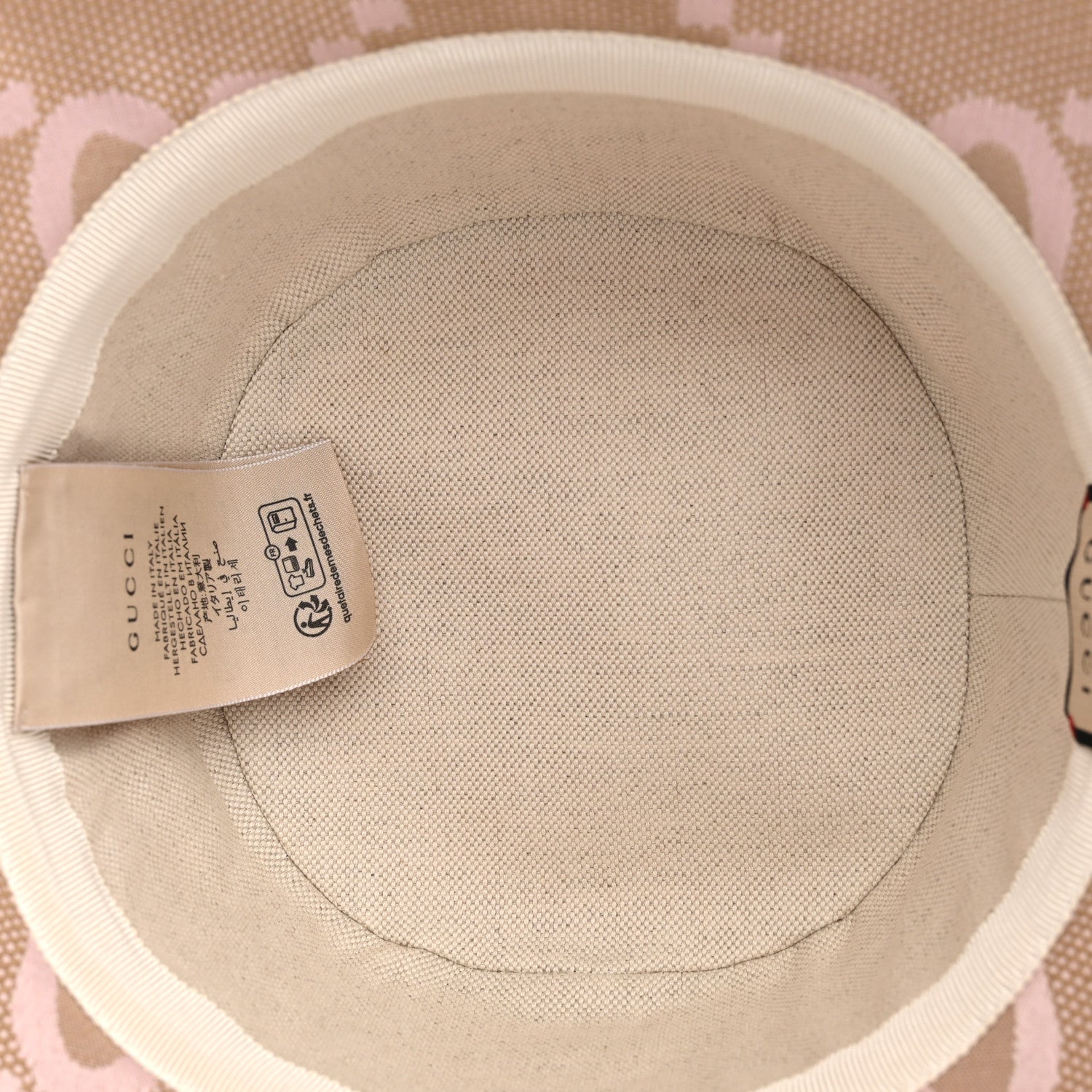 Gucci Monogram Jumbo GG Mosteria Bucket Hat S Beige Perfect Pink 6 of 8