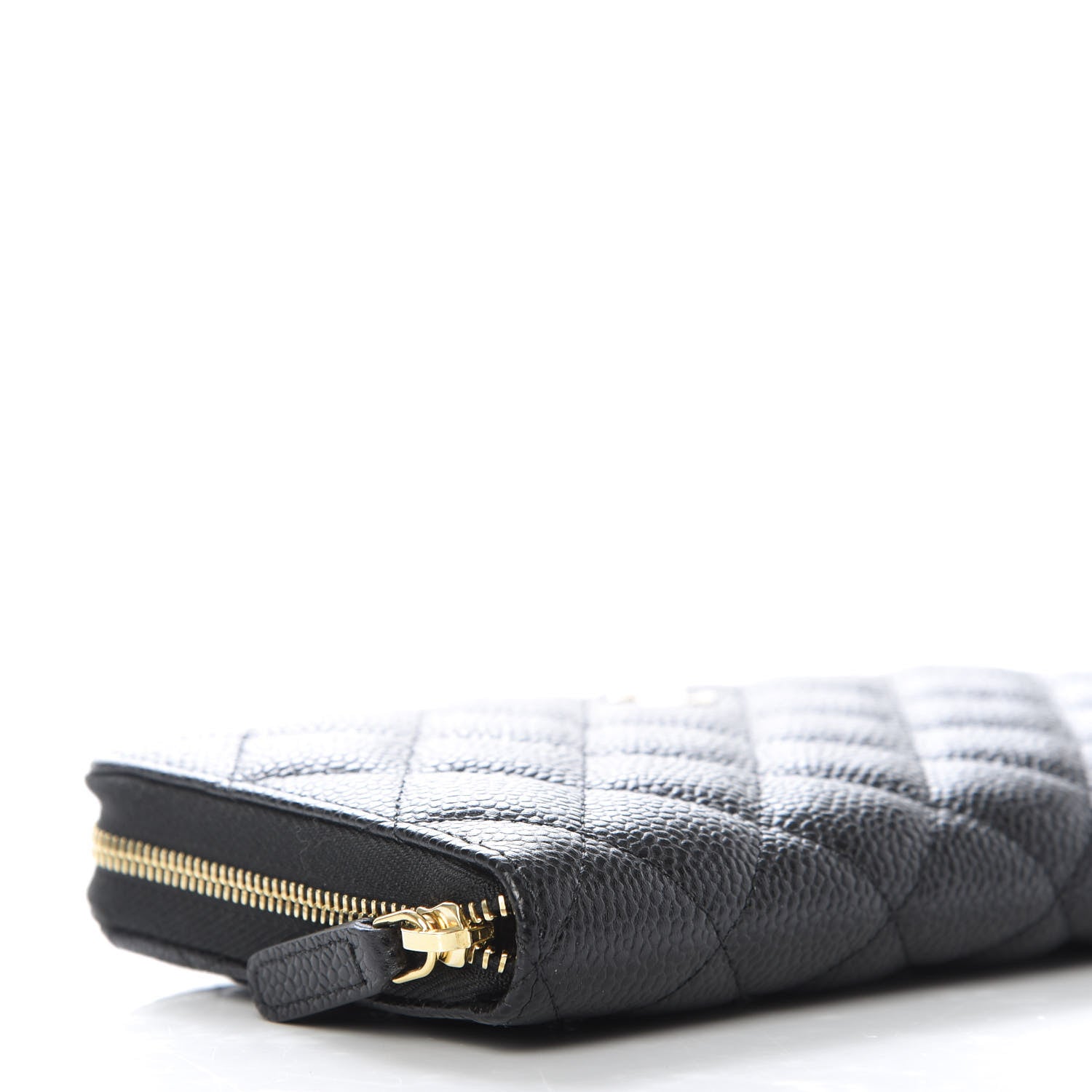 Chanel Caviar Quilted Large Gusset Zip Around Wallet Black 6 of 11