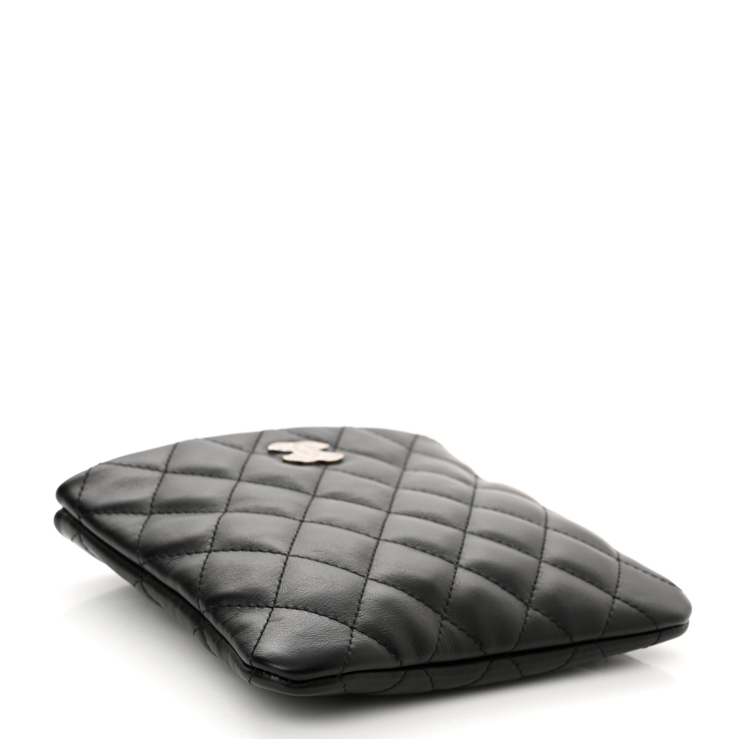 Lambskin Quilted Crossbody Bag Black