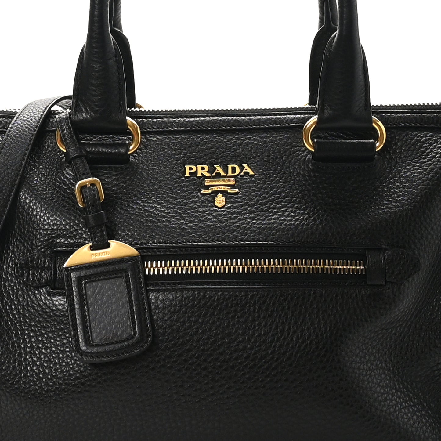 Vitello Daino Shopping Satchel Black