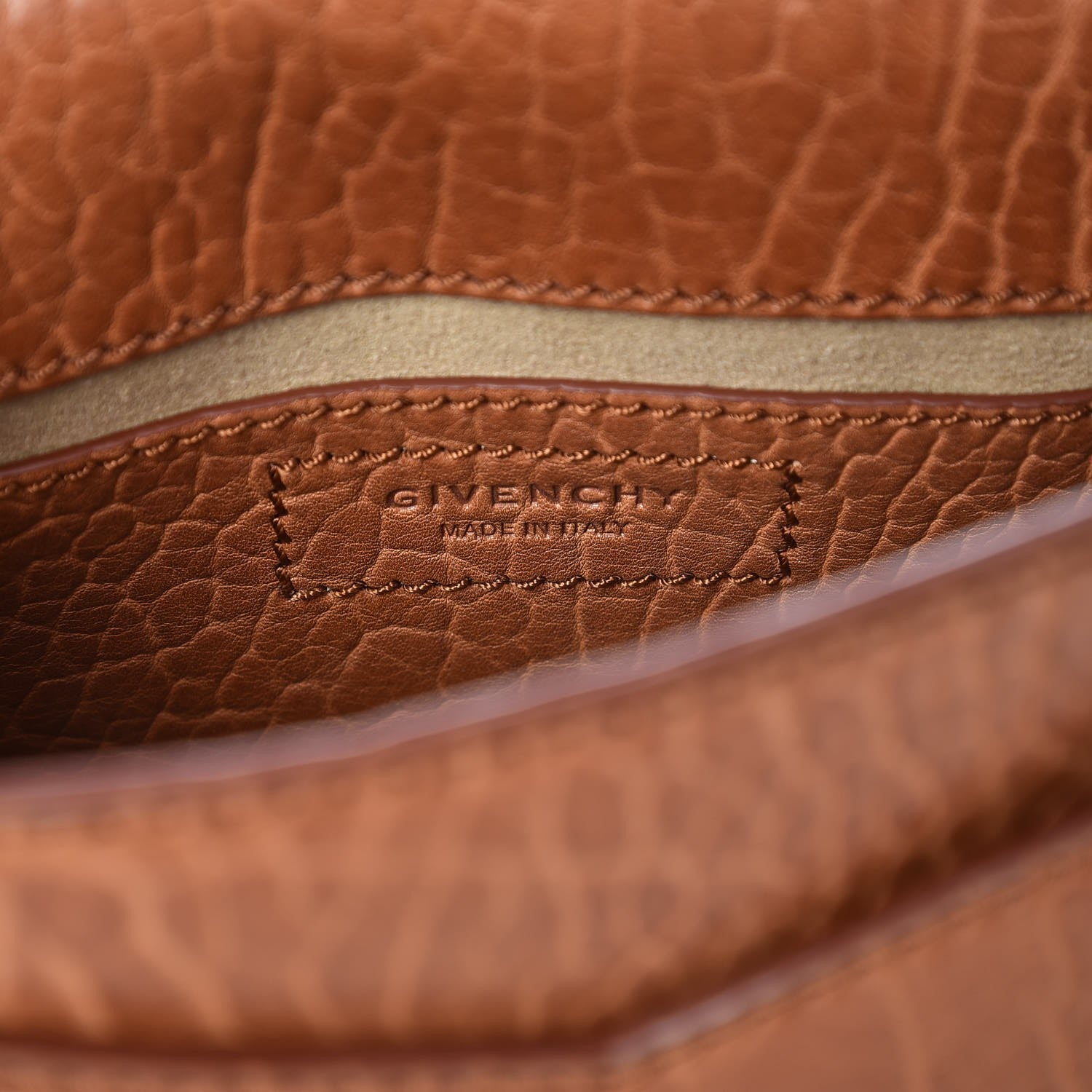 Givenchy Bullhide Calfskin Mini Infinity Saddle Bag Cognac 6 of 8