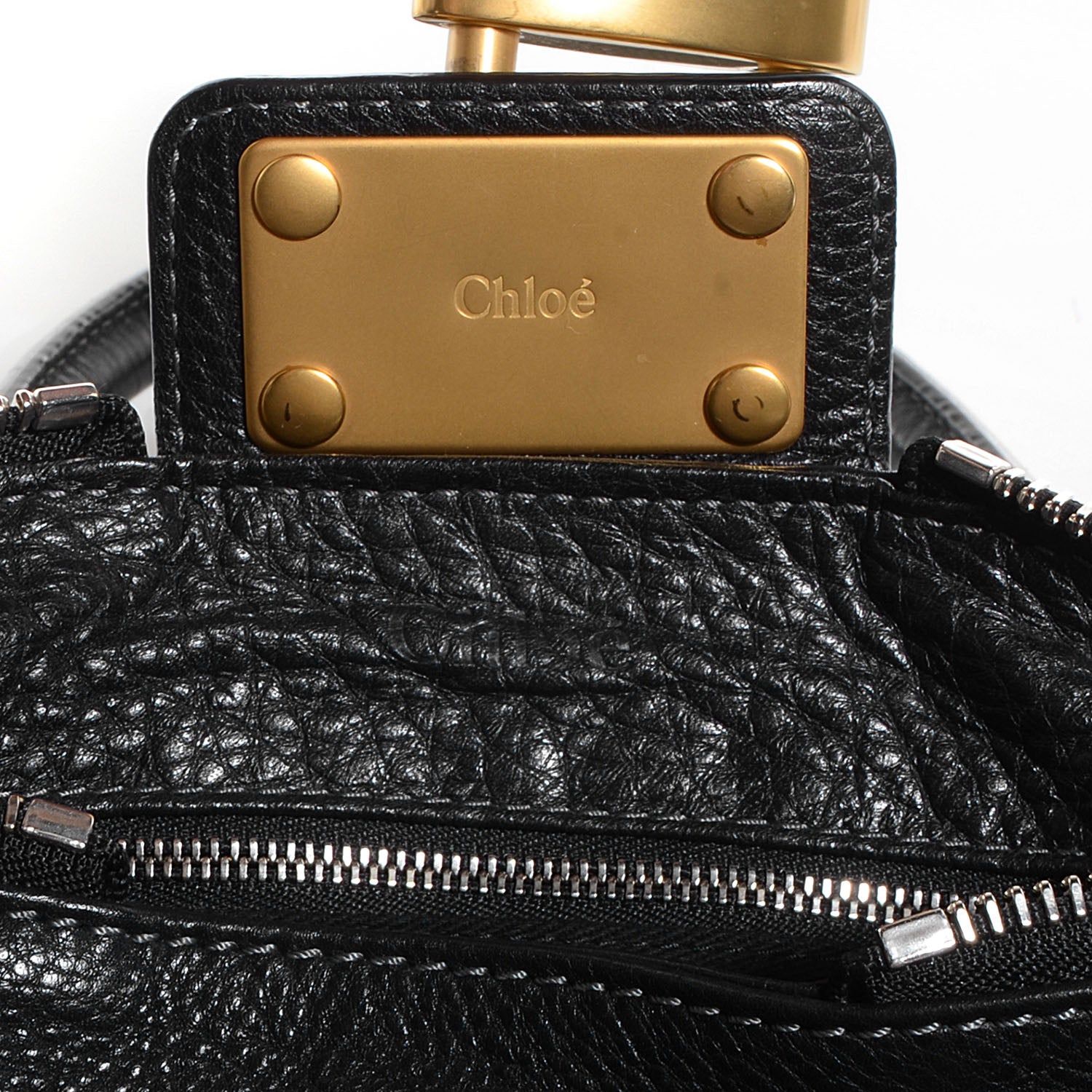 Chloe Leather Medium Paddington Satchel Black 6 of 8