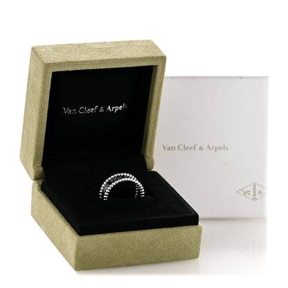 Van Cleef & Arpels 18K White Gold Perlee Signature Ring 53 6.25 5 of 5
