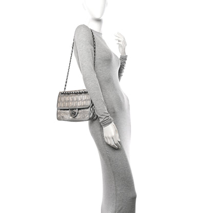 Chanel Vinyl Large Ice Cube Flap Silver 3 of 35