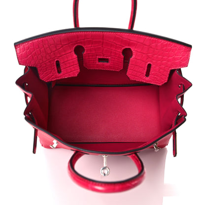 Hermes Togo Matte Alligator Birkin Touch 25 Framboise 5 of 11