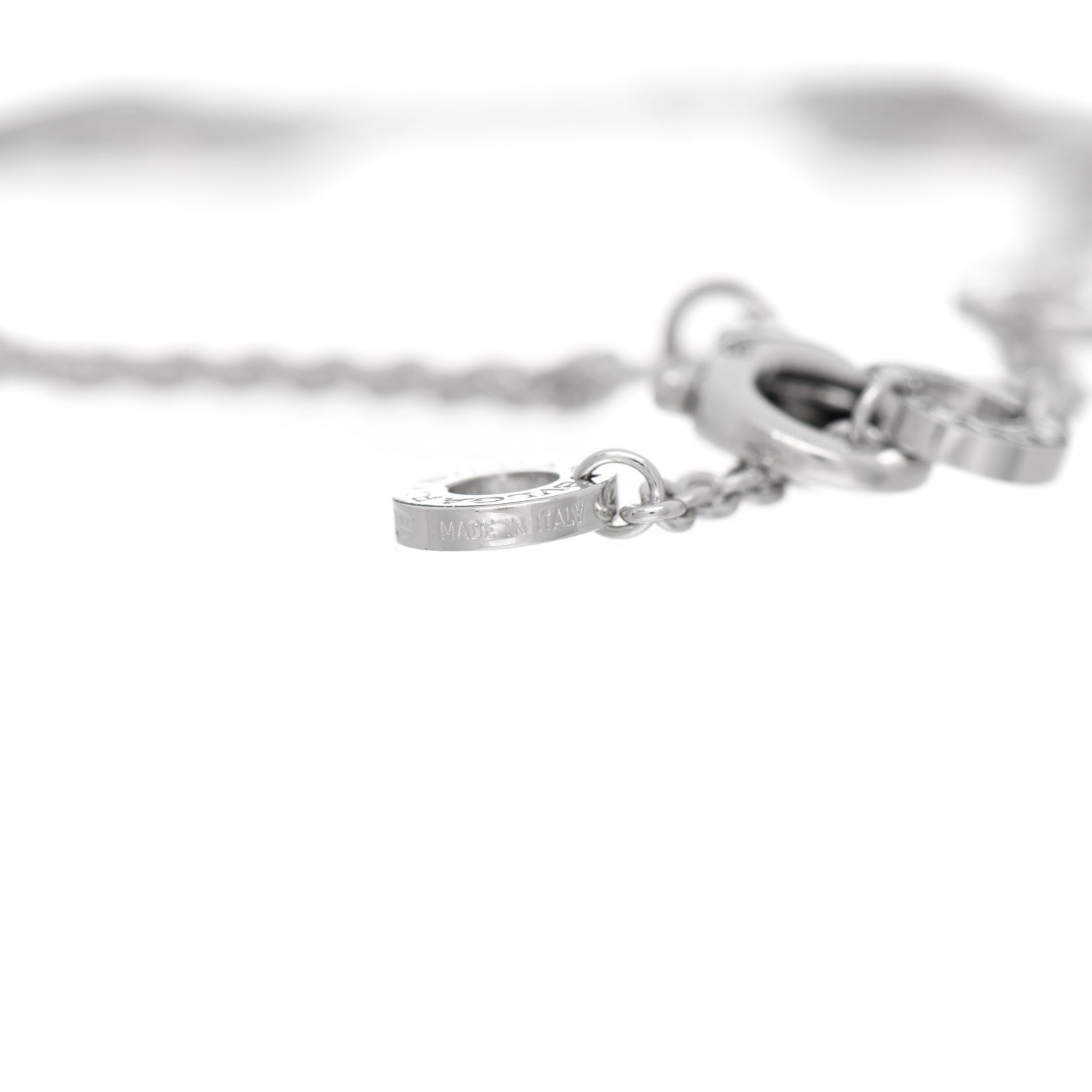 Bulgari 18K White Gold Diamond BVLGARI BVLGARI Openwork Bracelet SM 4 of 5