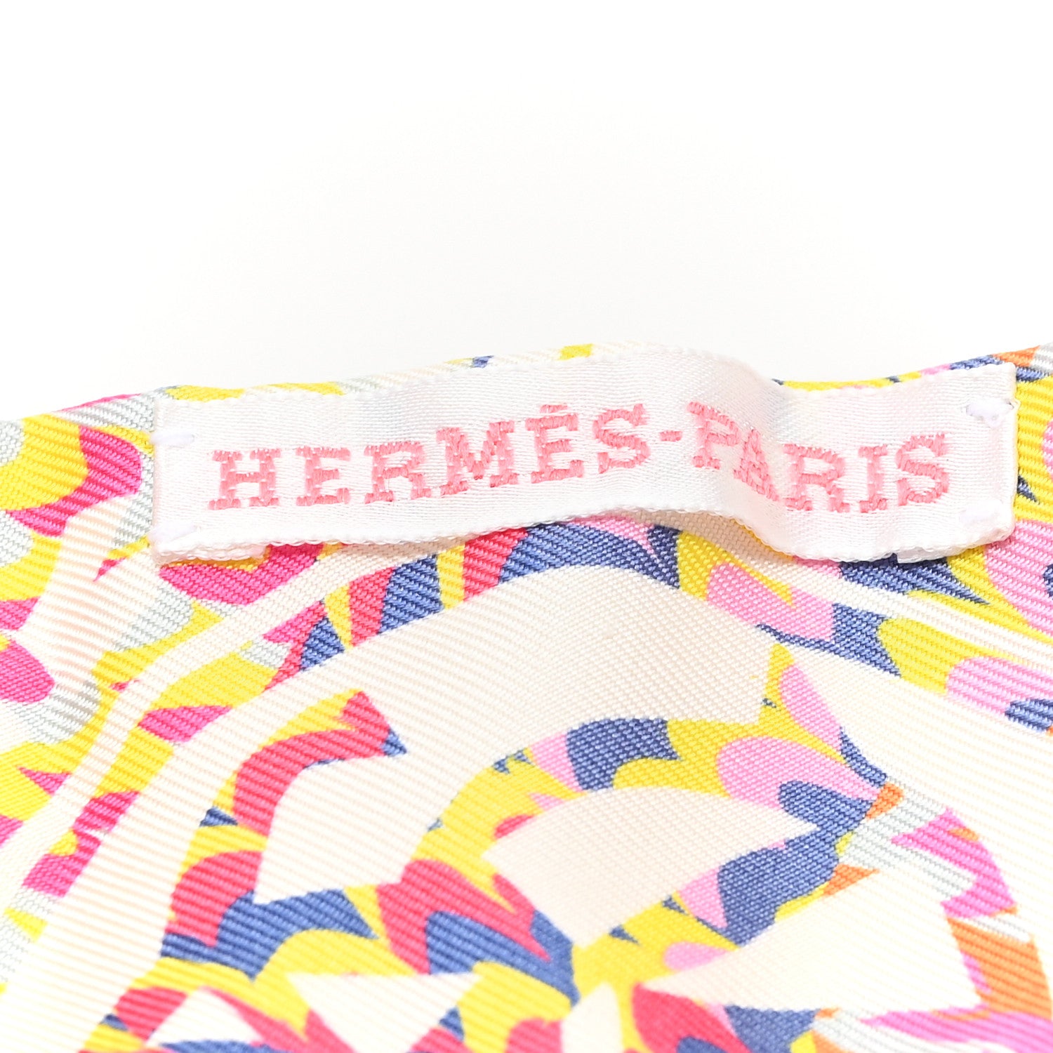 Hermes Silk Ex-Libris Marble Twilly Rose White Bleu 3 of 3