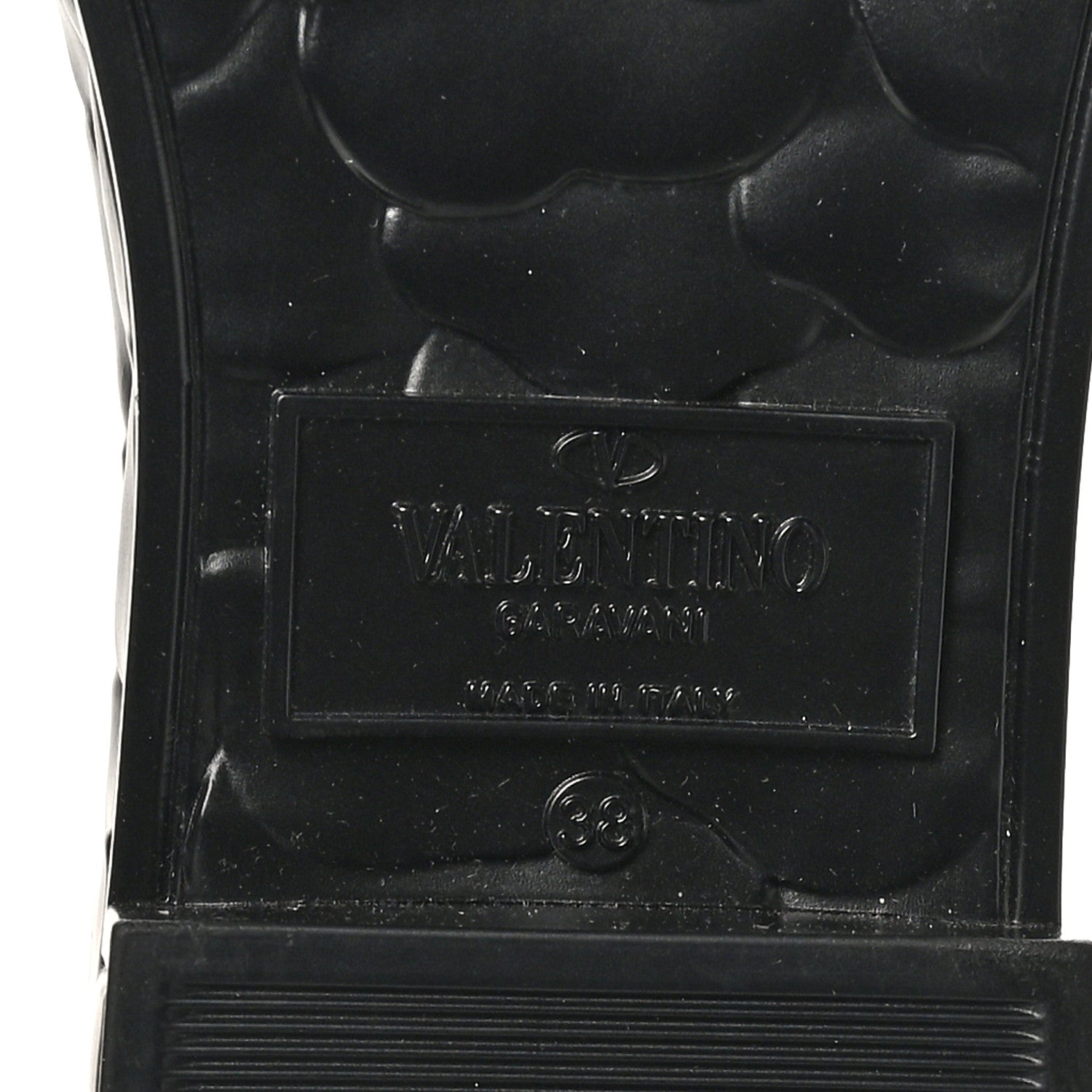 Valentino Garavani Rubber Atelier 03 Rose Edition 25/40mm Platform Slide Sandals 38 Black 7 of 8