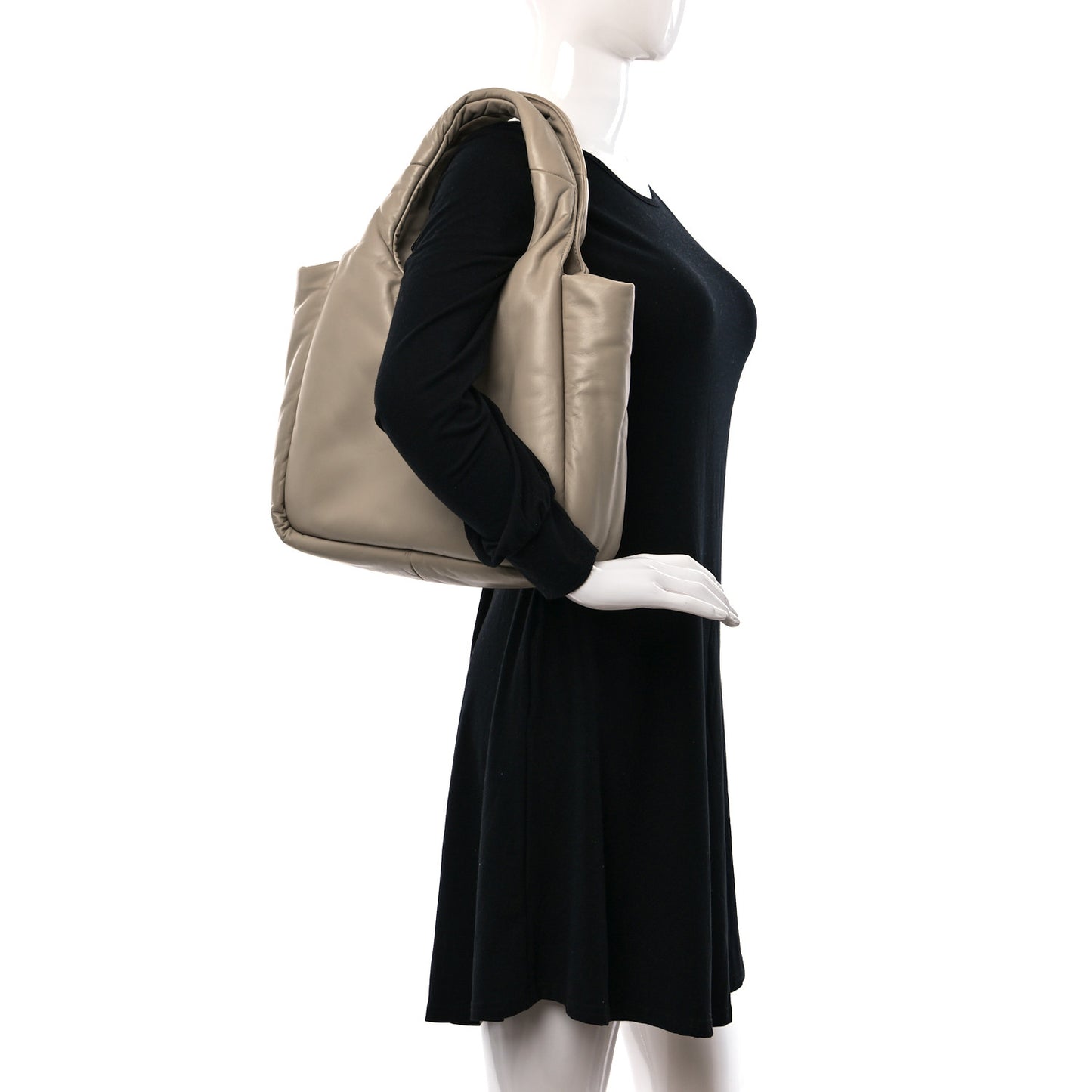 Nappa Soft Padded Medium Double Handled Shoulder Bag Deserto