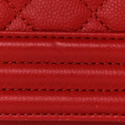 Chanel Caviar Quilted Medium Boy Flap Red 13 of 16