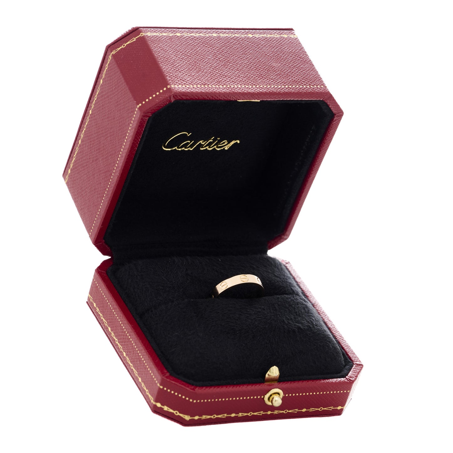 18K Pink Gold 3.5mm LOVE Wedding Band Ring 50 5.25