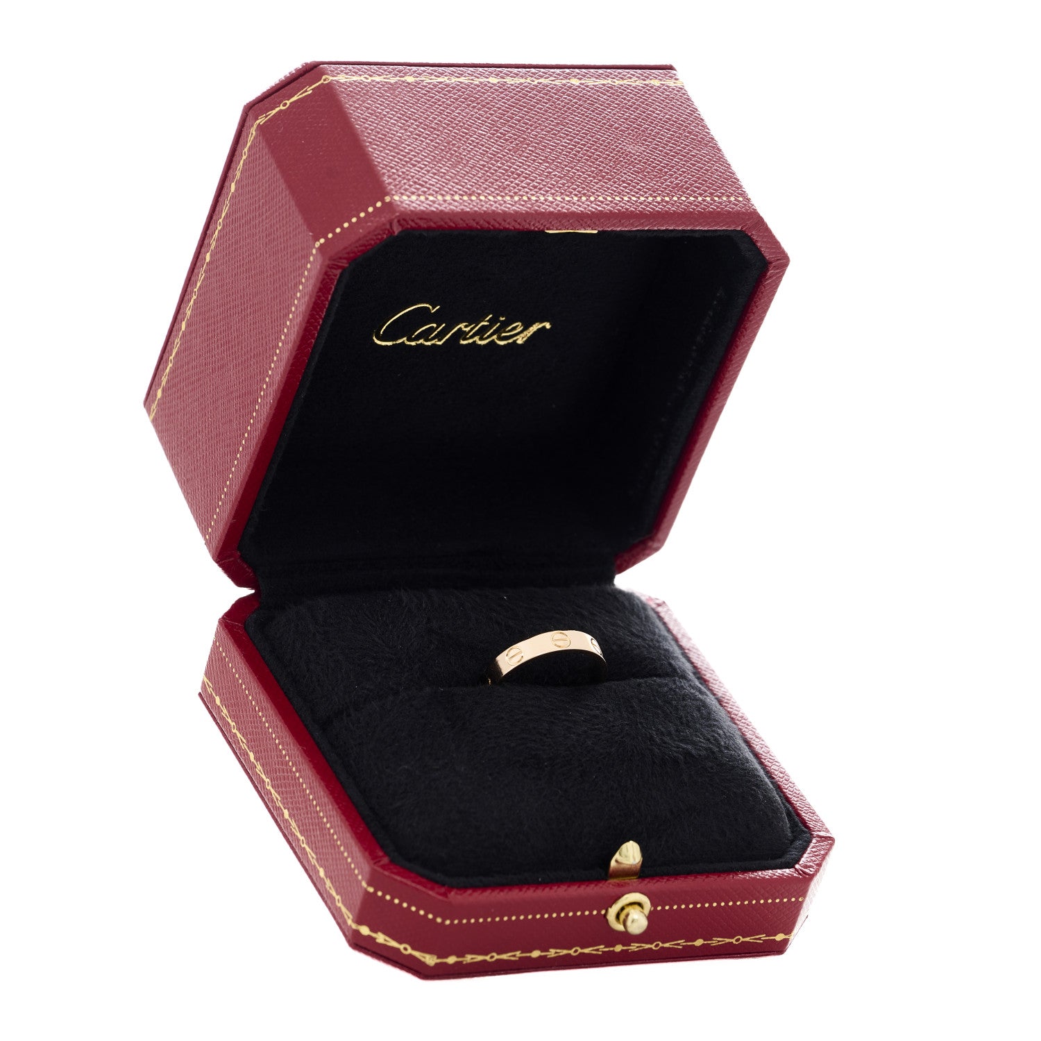 Cartier 18K Pink Gold 3.5mm LOVE Wedding Band Ring 50 5.25 5 of 5