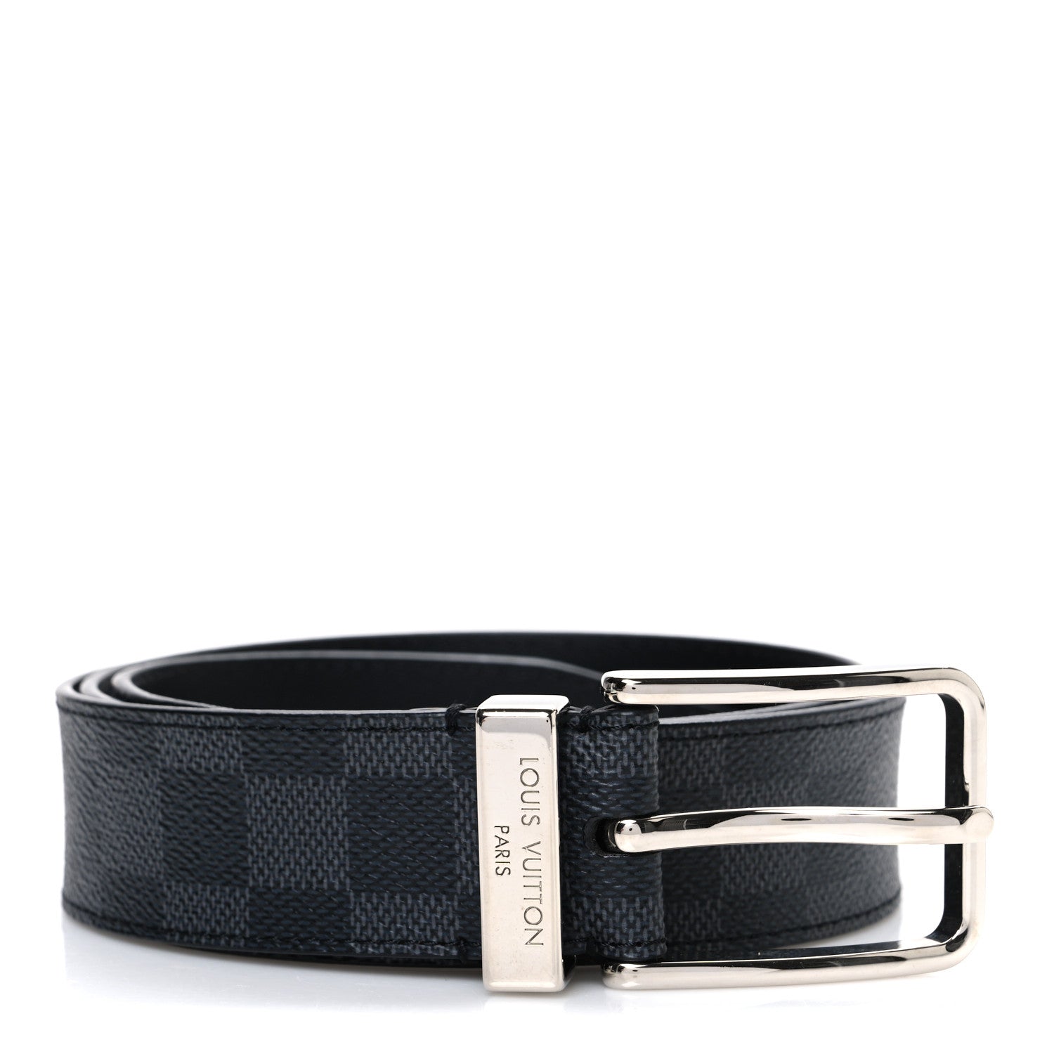 Louis Vuitton Damier Cobalt 35mm Pont Neuf Belt 1 of 7