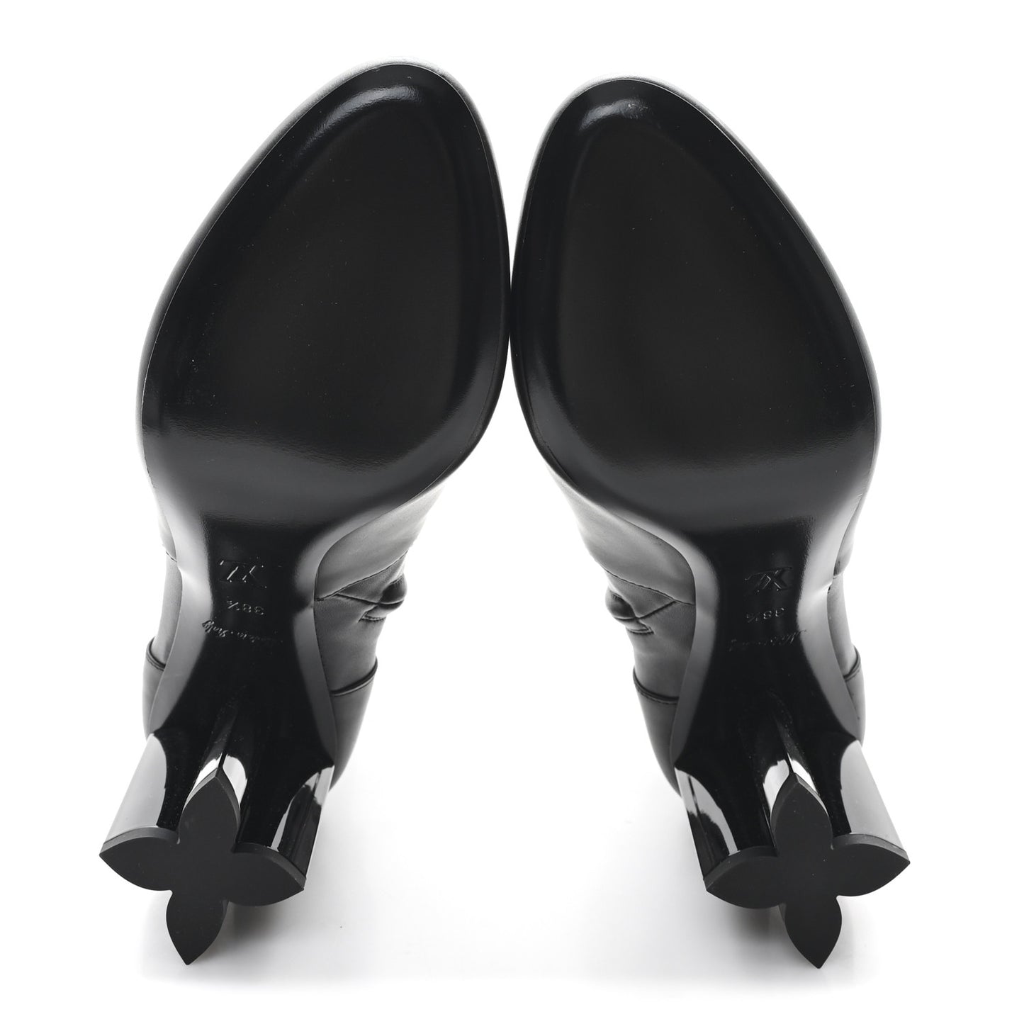 Calfskin Uniformes Silhouette Ankle Boots 38.5 Black