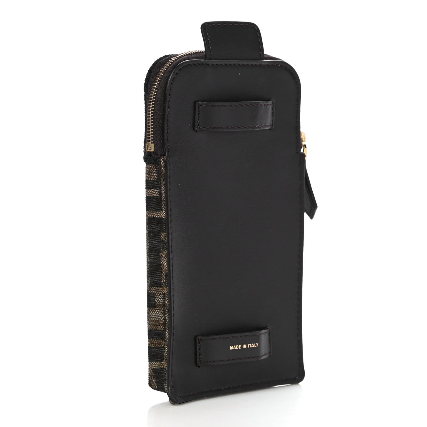 Fabric Jacquard FF 1974 Cell Pocket Strap You Case Tobacco Moro Black