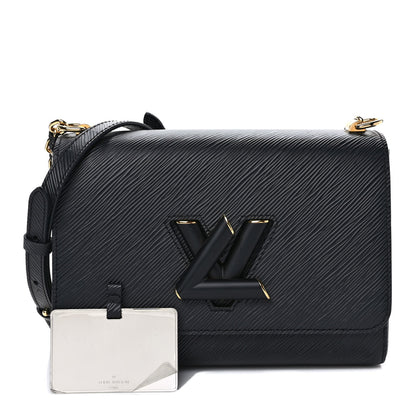 Louis Vuitton Epi Twist Shoulder Bag MM Matte Black Gold 1 of 10