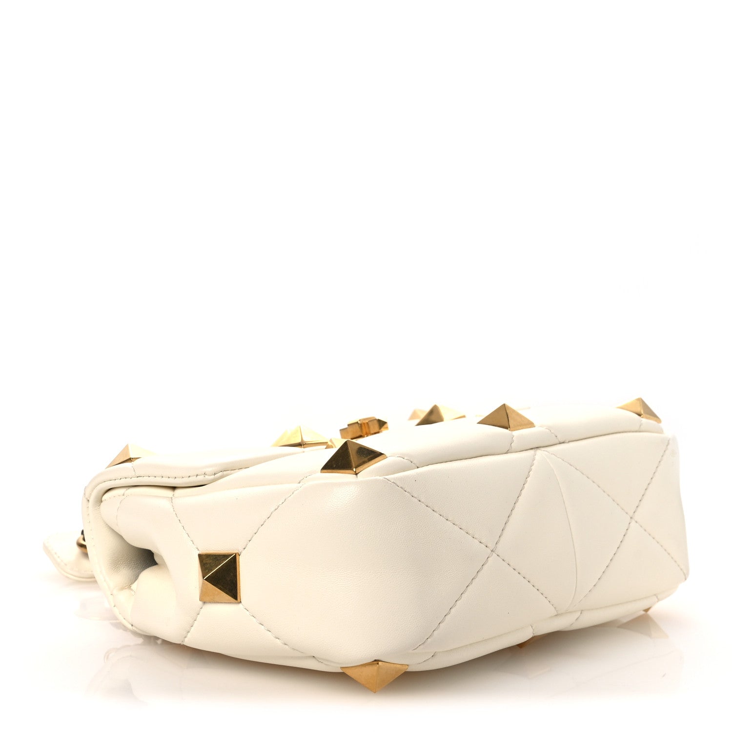 Valentino Garavani Nappa Medium Roman Stud Shoulder Bag Ivory 4 of 10