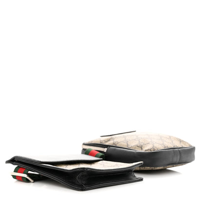 Gucci GG Supreme Monogram Web Belt Bag Black 4 of 18