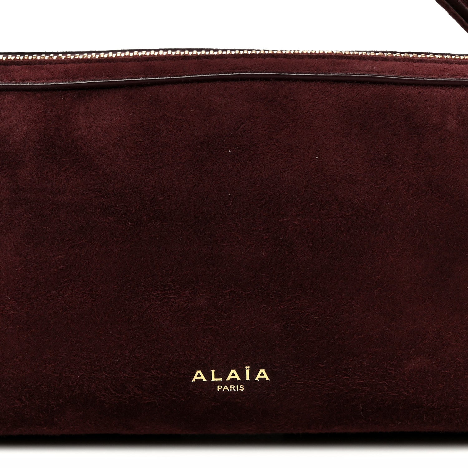 Alaia Suede Goatskin Teckel Clutch Rouge Grenat 9 of 11