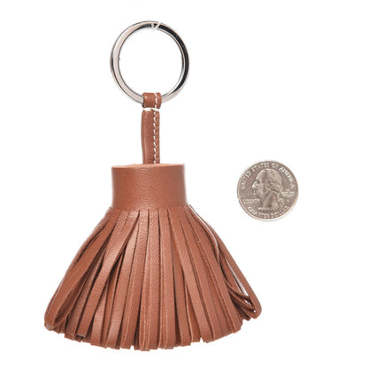 Hermes Lambskin Carmen Tassel Key Holder Fauve 2 of 5