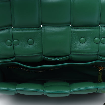 Bottega Veneta Lambskin Maxi Intreccio Padded Chain Cassette Crossbody Bag Racing Green 3 of 4
