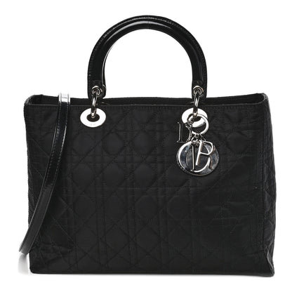 Christian Dior Nylon Cannage Large Lady Dior Black 1 of 10