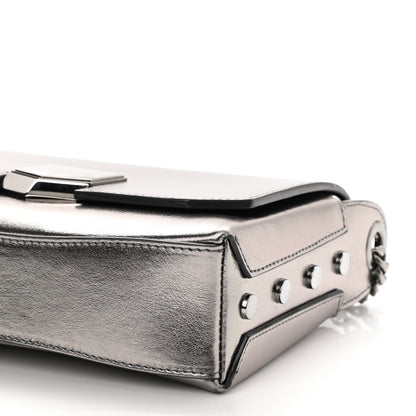 Jimmy Choo Smooth Calfskin Lockett City Shoulder Bag Silver 9 of 9