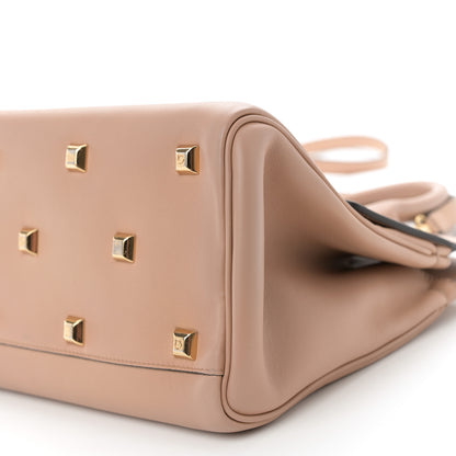 Salvatore Ferragamo Calfskin Medium Studio Bag Almond 9 of 10