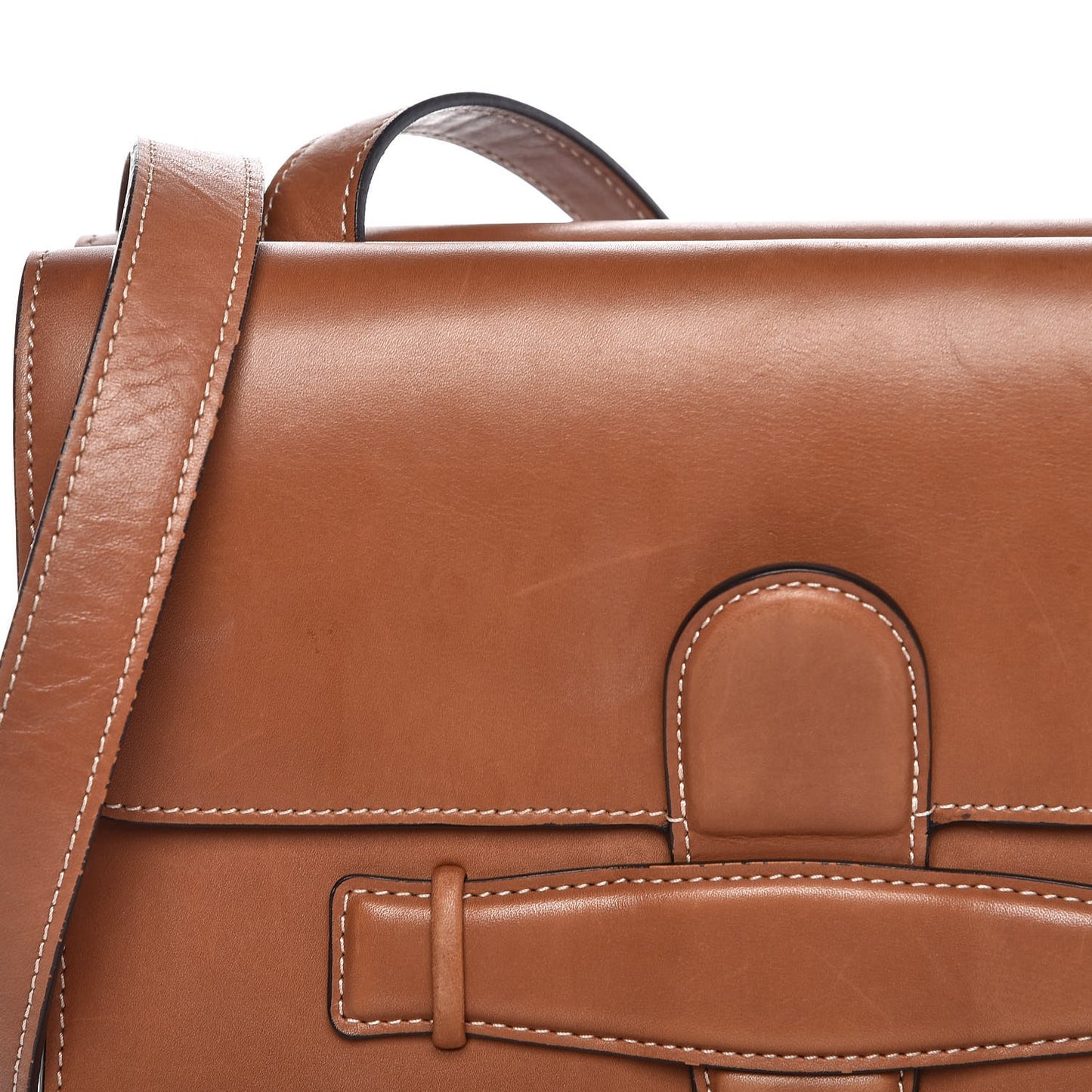 Natural Calfskin Medium Symmetrical Bag Chestnut