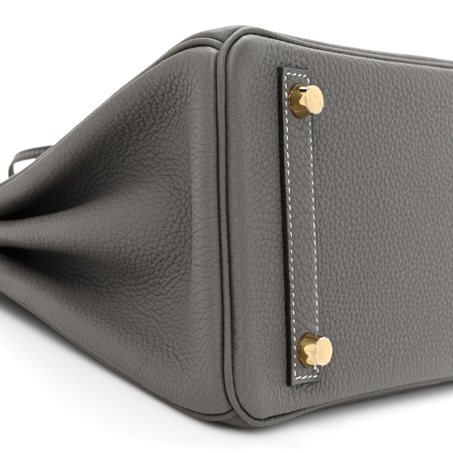 Hermes Togo Horseshoe Birkin 25 Etain Malachite 7 of 13