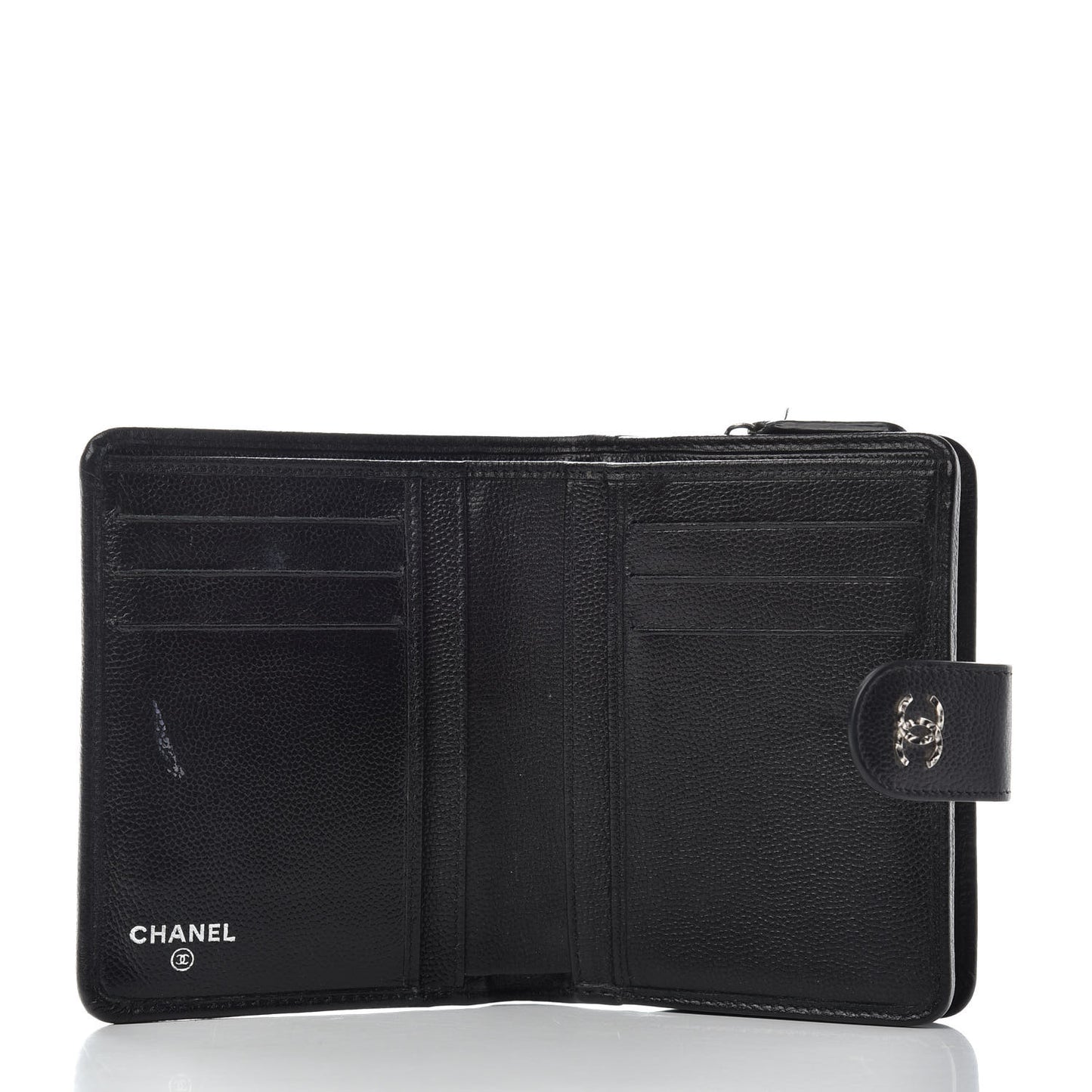 Caviar Sevruga French Compact Wallet Black