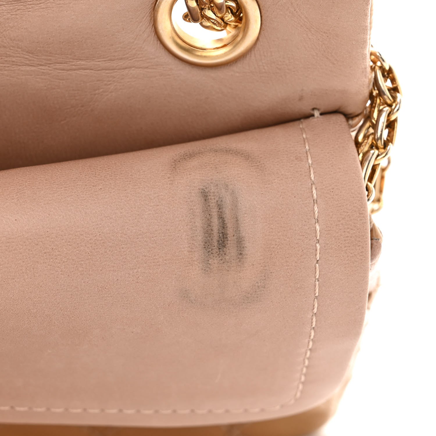 Chanel Patent Distressed Calfskin Quilted 2.55 Reissue 225 Flap Beige 11 of 13