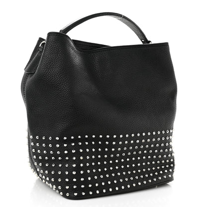 Burberry Calfskin Studded Medium Susanna Hobo Black 2 of 8
