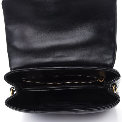 Saint Laurent Calfskin Y Quilted Monogram Toy Loulou Crossbody Bag Black 4 of 4