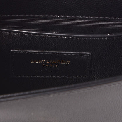Saint Laurent Grain De Poudre Small Monogram Kate Satchel Black 6 of 7