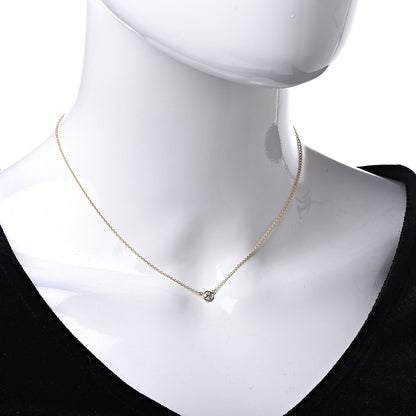Tiffany 18K Yellow Gold Diamond .20ct Elsa Peretti Diamonds by the Yard Pendant Necklace 2 of 9
