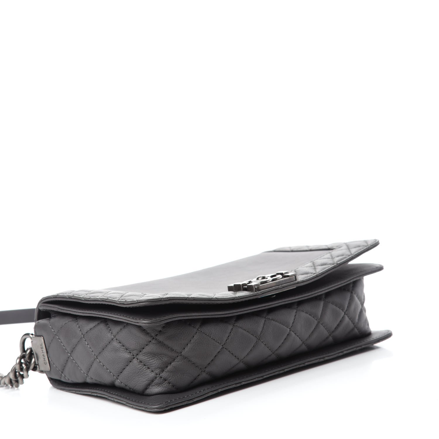 Chanel Calfskin New Medium Boy Reverso Flap Grey 4 of 11