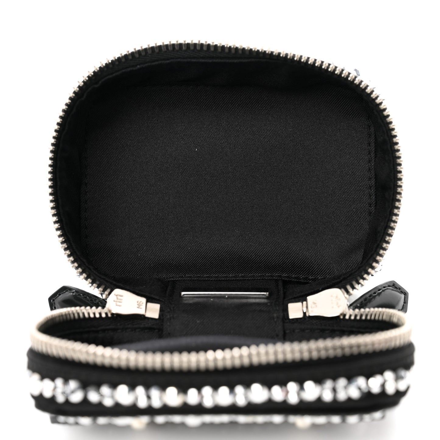 Satin Crystal Degrade Jewelry Beauty Case Metal