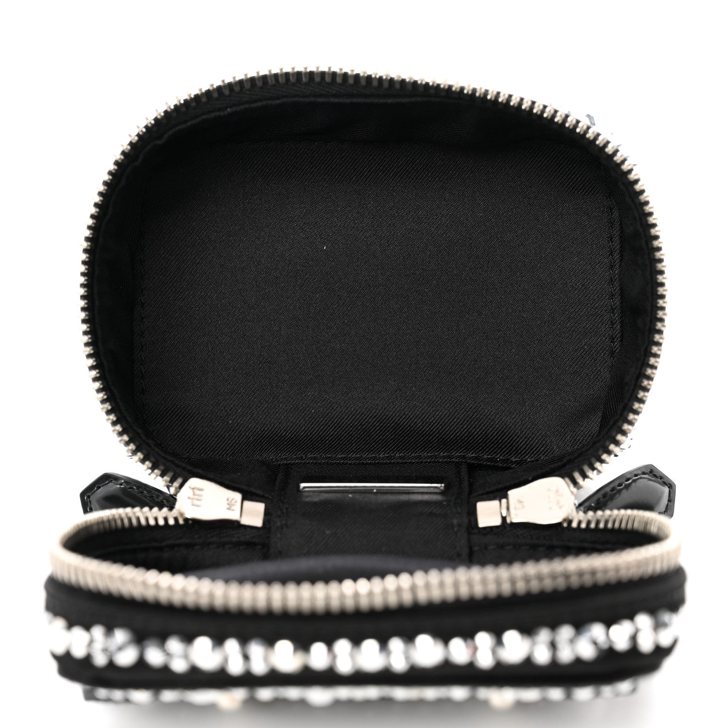 Prada Satin Crystal Degrade Jewelry Beauty Case Metal 7 of 9