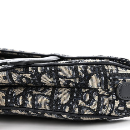 Christian Dior Oblique Mini Saddle Bag Blue 10 of 12