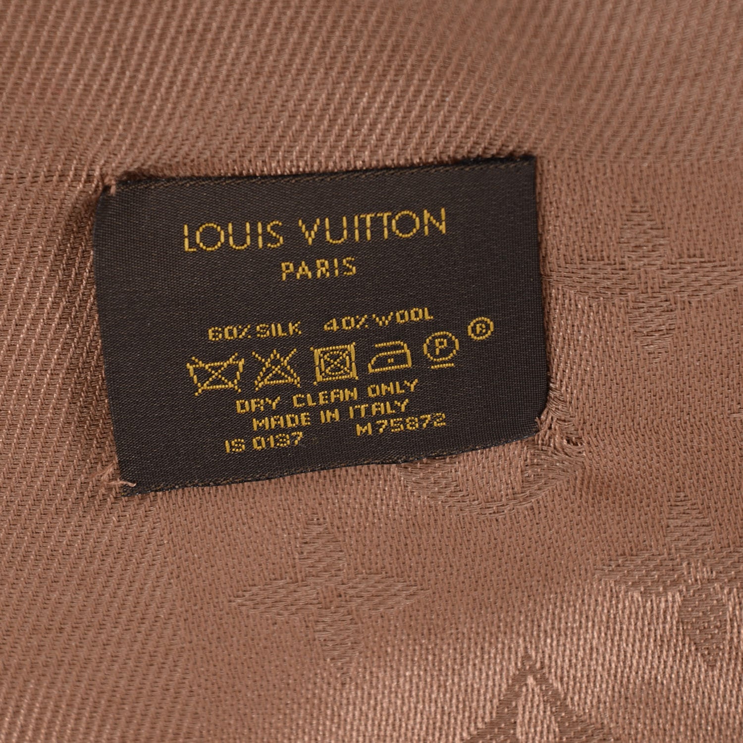 Louis Vuitton Silk Wool Monogram Shawl Dune 4 of 6