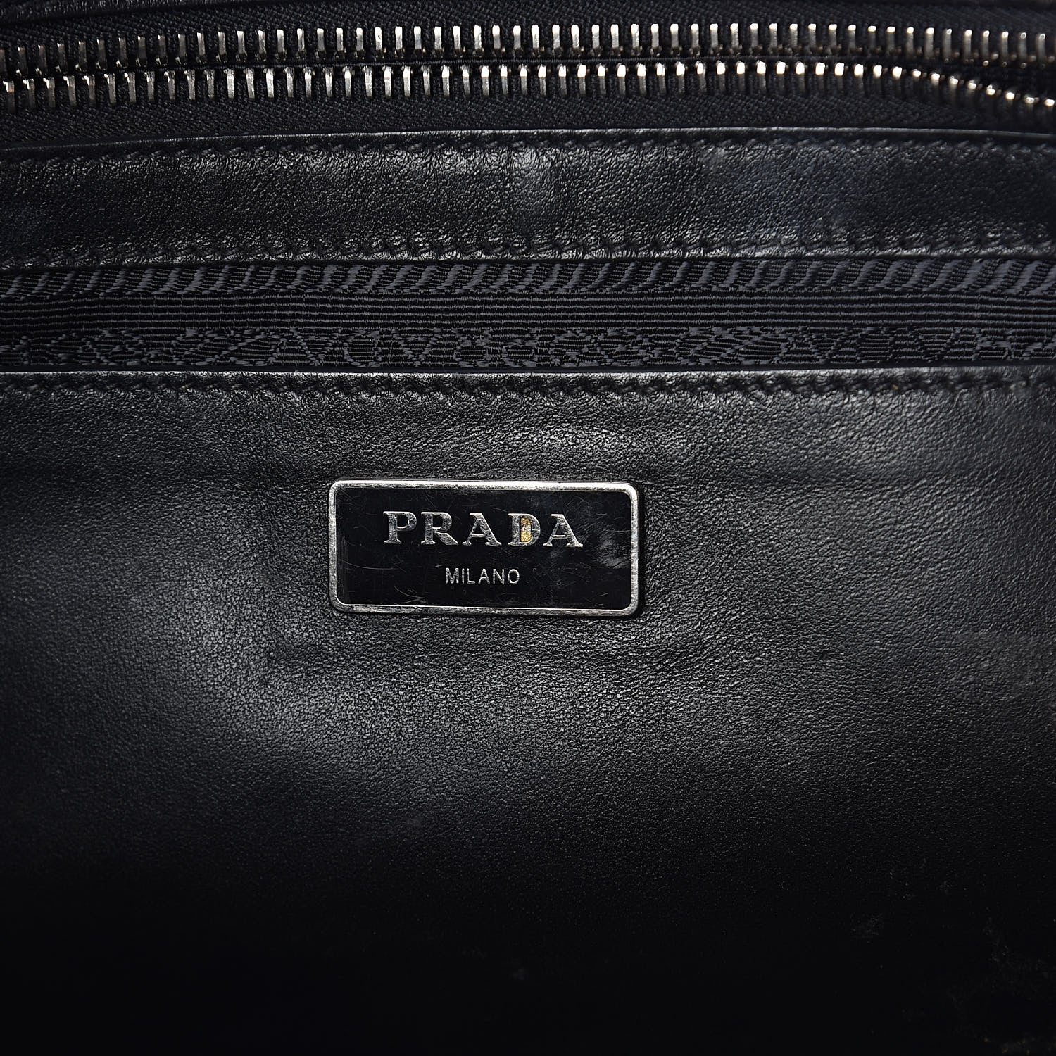 Prada Soft Calfskin Shopping Tote Black 6 of 14