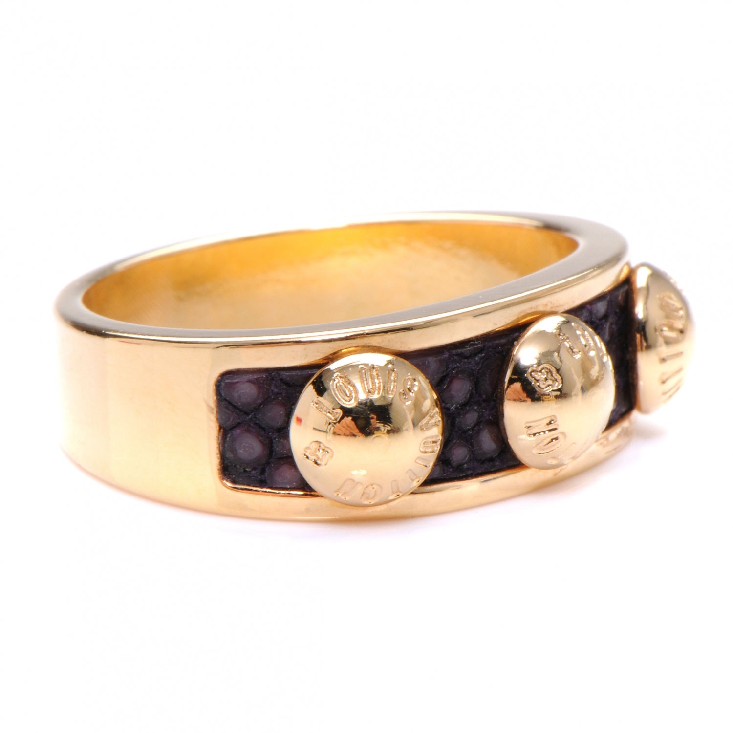 Louis Vuitton Stingray Leather Gimme A Clue Ring 7 Amarante 6 of 7