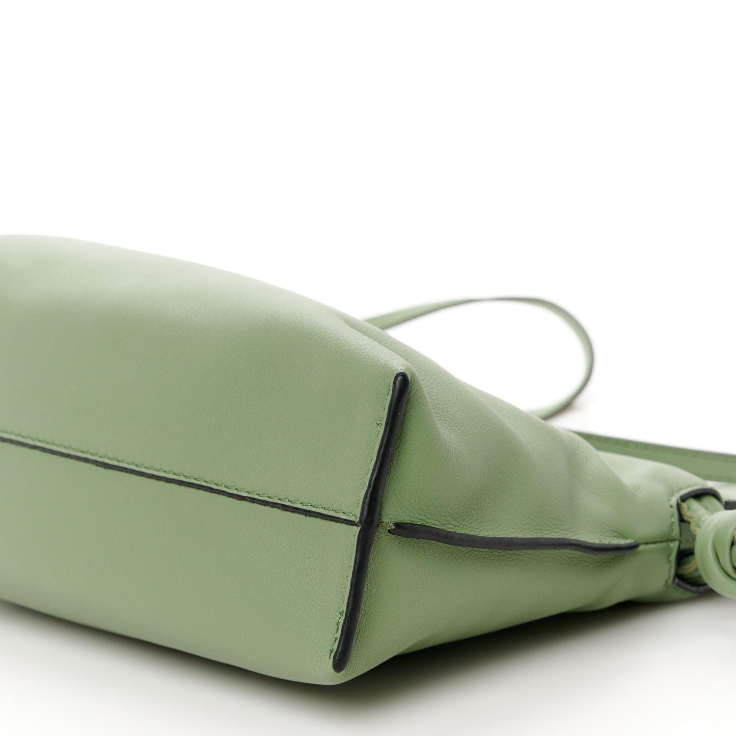 Calfskin Mini Flamenco Knot Clutch Rosemary