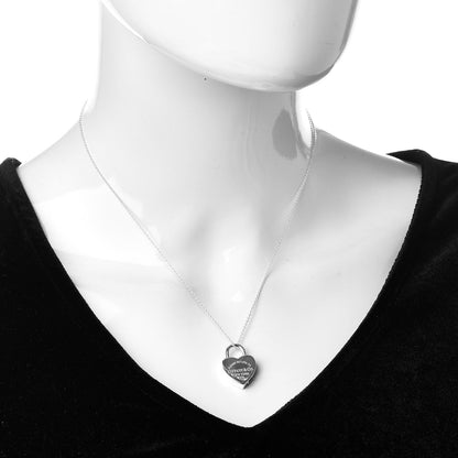 Tiffany Sterling Silver Return to Heart Lock Pendant Necklace 2 of 4
