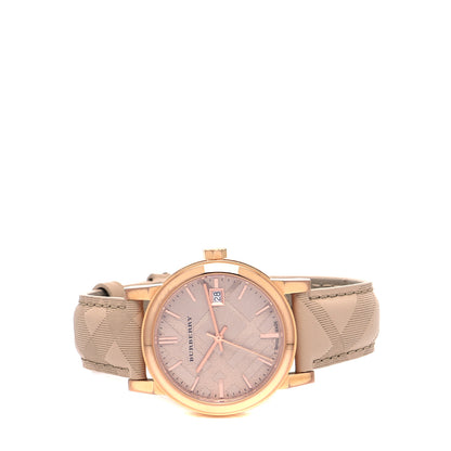 Burberry Stainless Steel Calfskin 34mm The City Quartz Watch Beige BU9154 2 of 5