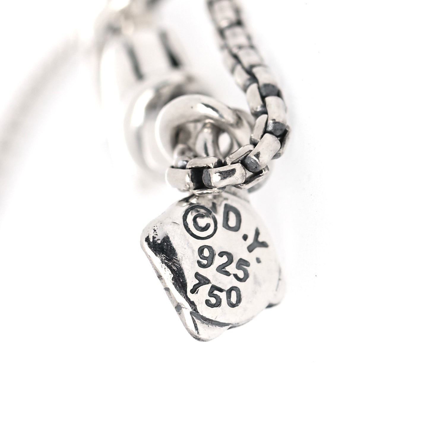 Sterling Silver 18K Yellow Gold Cable Cookie Heart Pendant Necklace