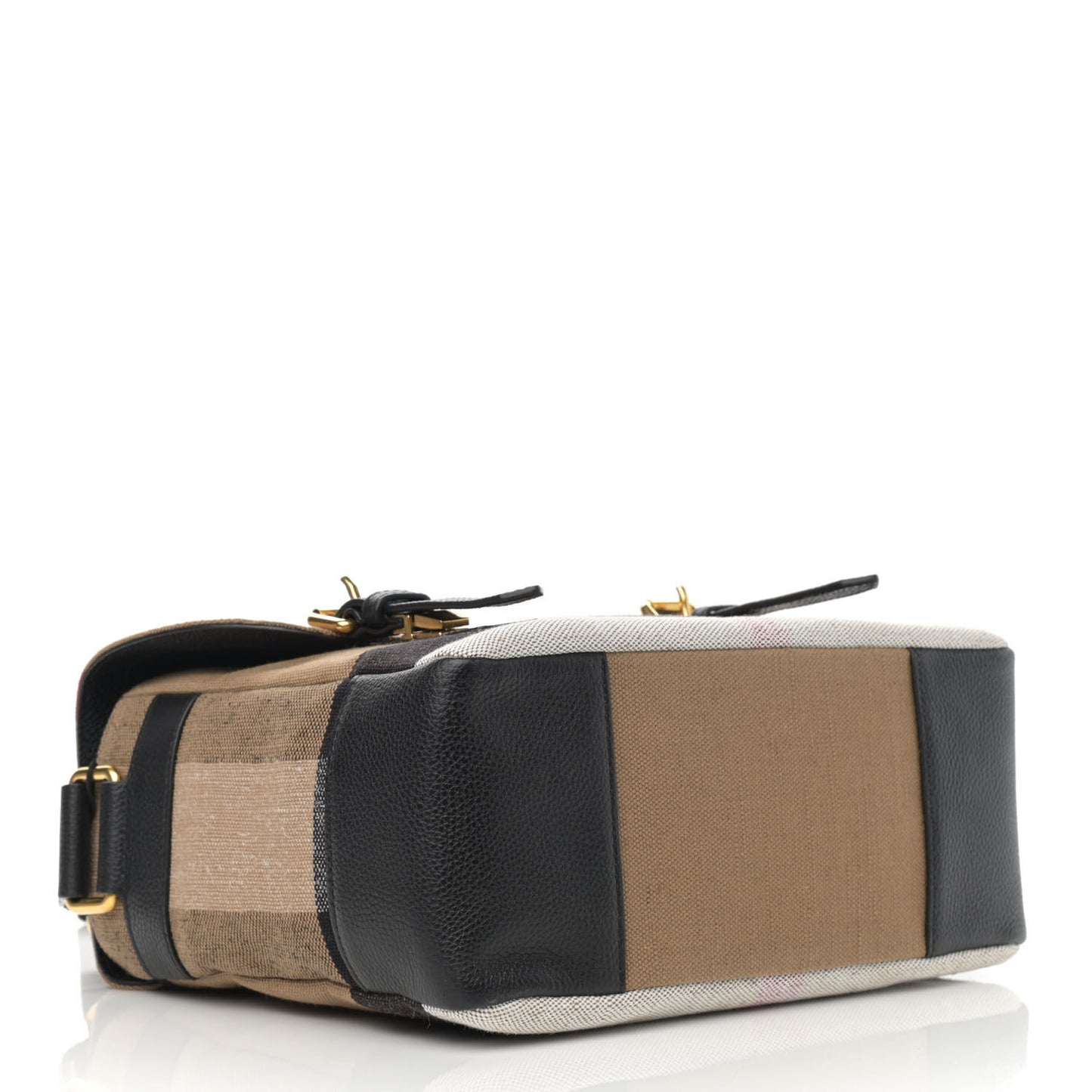 Canvas Mega Check Small Baildon Messenger Bag Black